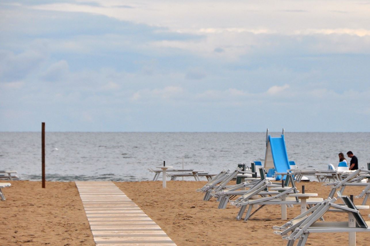 pláže v Rimini - Itálie